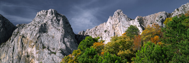 Autumn landscape in the Crimean mountains.