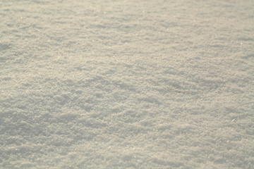 Shiny white snow background with blur effect.