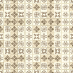 Vector ceramic tile pattern, abstract mosaic, seamless ornament