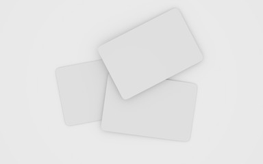 Playing cards mockup deck of playing cards isolated in white table 3D rendering illustration