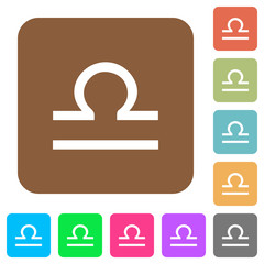 libra zodiac symbol rounded square flat icons