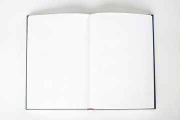 book with blank pages isolated on white