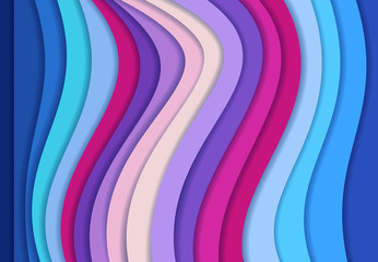 Modern colorful poster. Wave color background with a shadows. Art design for your design project. illustration