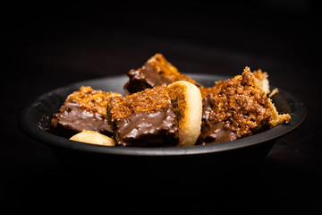 German nut corners with chocolate