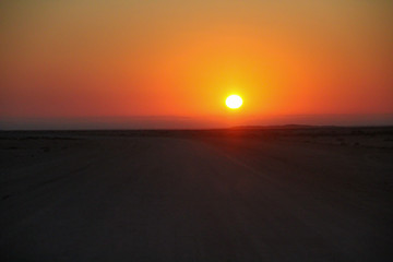 ナミビアの夕日