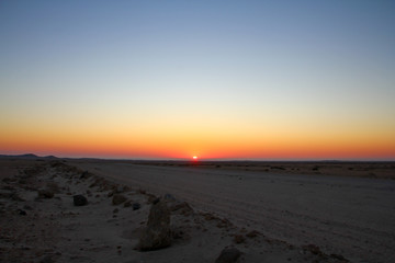ナミビアの夕日