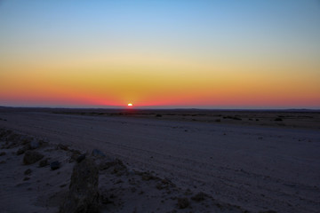 ナミビアの夕日