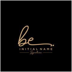 Letter BE Signature Logo Template Vector © Catharsis