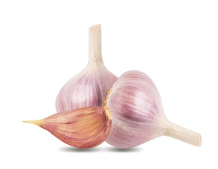 Garlic isolated on white background with clipping path