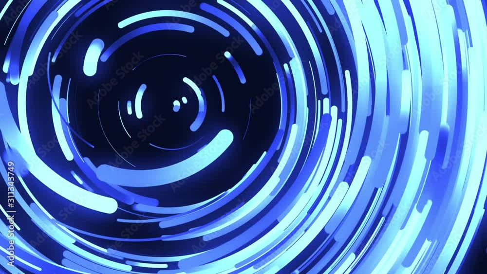 Poster abstract rotating glowing lines, 3d colorful background. animation. many narrow lines moving fast in