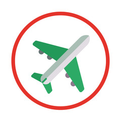 Obraz premium Airplane icon. Travel concept. Vector illustration.