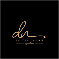 Letter DN Signature Logo Template Vector