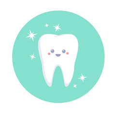 Cute happy tooth