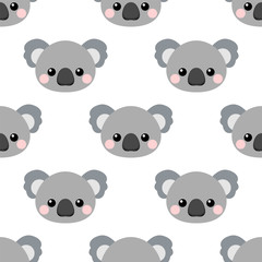 Cute koala face pattern