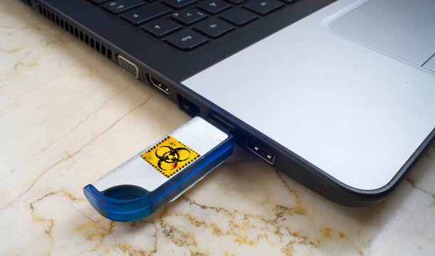 Infecting a laptop with a Computer Virus via usb stick, free copy space