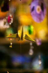 Hanging paper crane