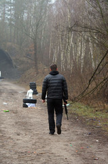 Unformal shooting range near Kiev.  Kiev Region, Ukraine