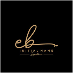 Letter EB Signature Logo Template Vector
