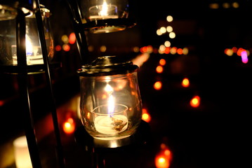 キャンドルの灯火 Candle 火 オレンジ炎 暖かい ライトアップ インテリア