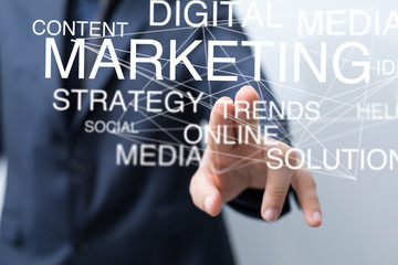 marketing digital concept in hand