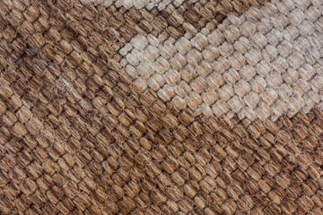 Naklejka premium Hintergrund Sisal Muster gewebe Beige Braun