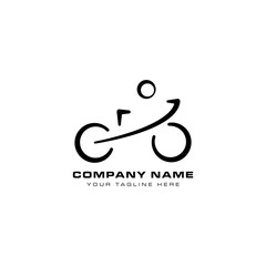 Bicycle logo design template, bike race logo design