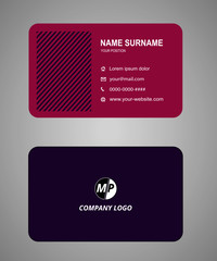 Business card design vector simple identity