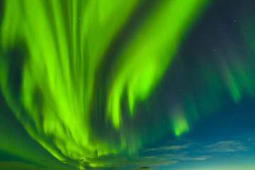 Fototapeta premium Aurora borealis, dramatic polar lights, Polar lights in the sky