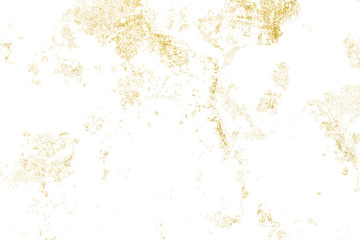 Brush stroke design element. Grunge golden background pattern of cracks, scuffs, chips, stains, ink spots, lines