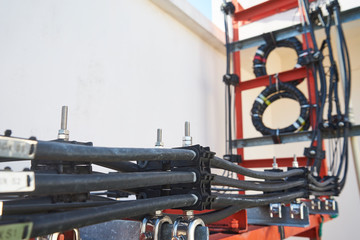 cables and wires for network,technology communication outdoor