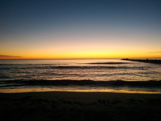 sunset on the beach