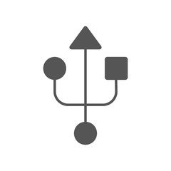 USB sign. USB modern simple icon. EPS 10