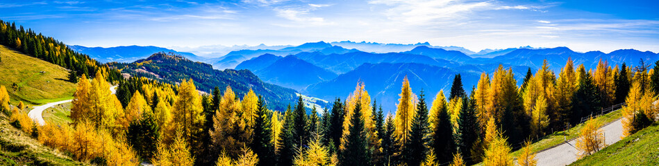 view from the goldeck mountain in austria - obrazy, fototapety, plakaty