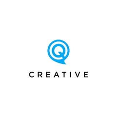 Q logo simple premium