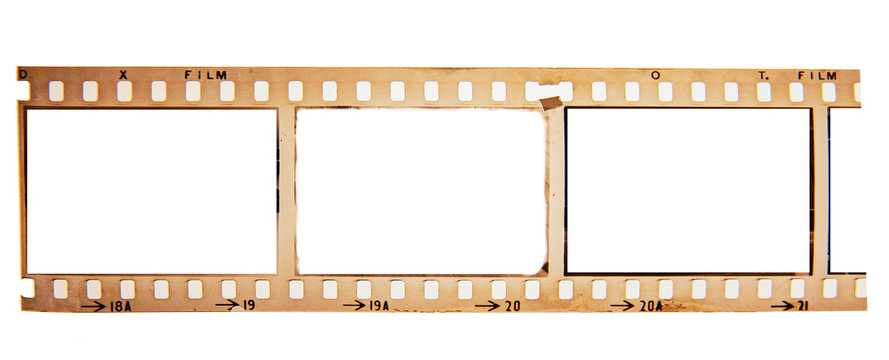 Panorama of (35 mm.)Old film frame.With white space.film camera.