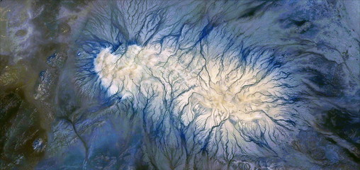 abyssal fireflies,  abstract photography of the deserts of Africa from the air. aerial view of...