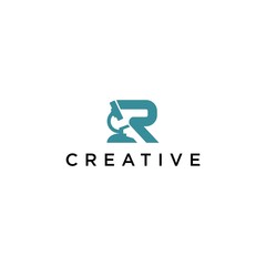 R logo creative premium