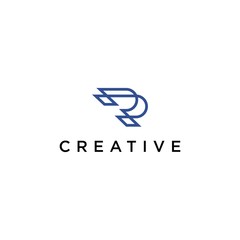 R logo creative premium