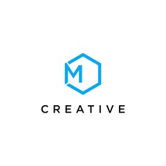 M logo creative premium