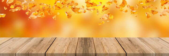 Naklejka na ściany i meble Panorama Goldener Herbst