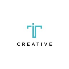 T logo creative premium