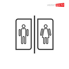 Toilet Man and Women Icon Design Illustrator