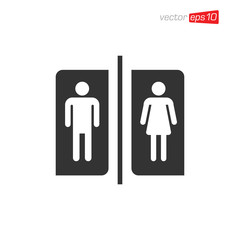 Toilet Man and Women Icon Design Illustrator