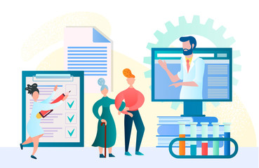 Medical consultation online, doctor support on the Internet