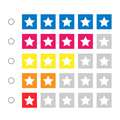 Rating Stars Illustration On White Background