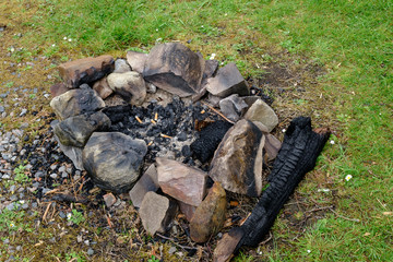 remains of fire pit camp-fire Bbq camp-fire Bbq