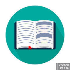 Book. The icon. Desktop. Flat style. For your design.