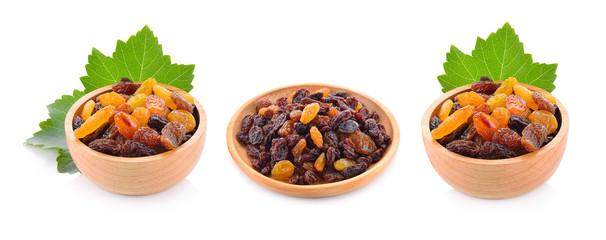 Raisins isolated on a white background