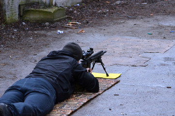 Unformal shooting range near Kiev. Kiev Region, Ukraine