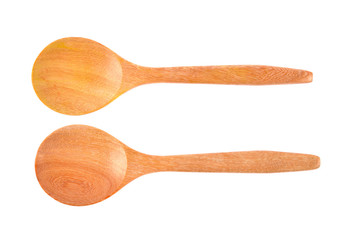 Wooden Spoon Isolated on White Background